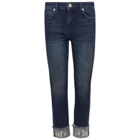 Ted Baker blue Pralina embroidered cropped slim-fit Jeans size 32 - Picture 4 of 12